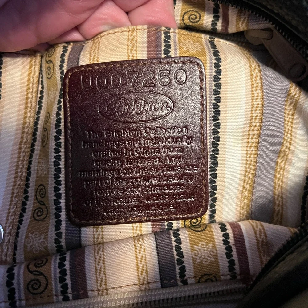 Brighton Black and Brown Leather Briefcase